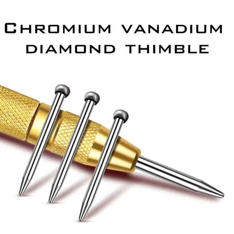 Center Punch Locator Automatic Spring-Loaded Drill Bit High-Hardness Punch for Precise Holes
