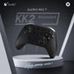 Black wireless game controller on stand with analog sticks and X/Y/A/B face buttons