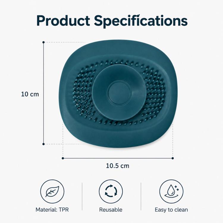 Kitchen Sink Drain Cover Push-Button Bathroom Drain Hair Strainer