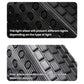 Silicone car floor mat with circular grip studs and raised waffle texture