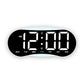 Curved LED Digital Wall Clock Large Display Desk Clock with Ambient Night Light, Day Date Temperature Dimmable for Bedroom Office