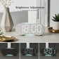 Curved LED Digital Wall Clock Large Display Desk Clock with Ambient Night Light, Day Date Temperature Dimmable for Bedroom Office