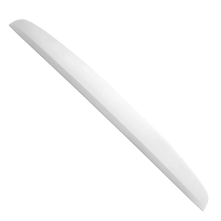 Matte white dashboard decor trim strip, long slim curved piece