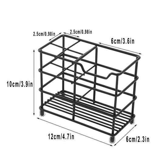 Toothbrush Razor Storage Rack Wrought Iron Oral Care Skincare Accessories Square Holder