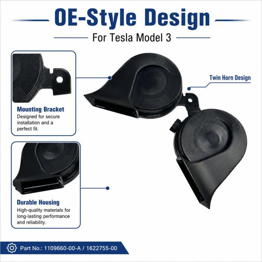 For Tesla Snail Horn Speakers 1109660-00-A  Model 3, Model 3, Model Y