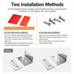Silver magnetic door stopper plates with adhesive pads and screw hardware