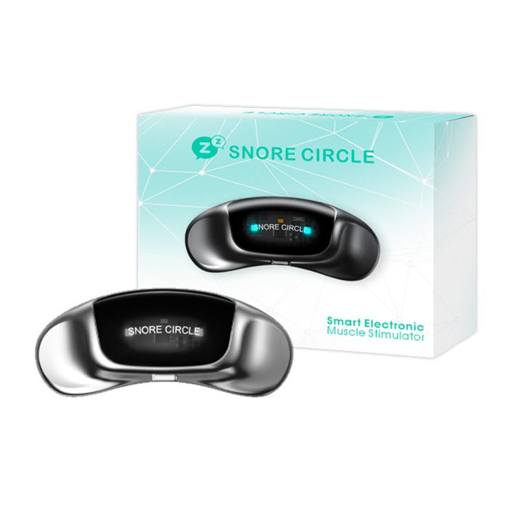 Smart anti-snoring device and charging case in retail box packaging