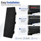 Black rear bumper lower guard cover with side mounting tabs and screw holes