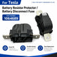 Battery resistor protector fuse, black housing with vented side and metal tabs
