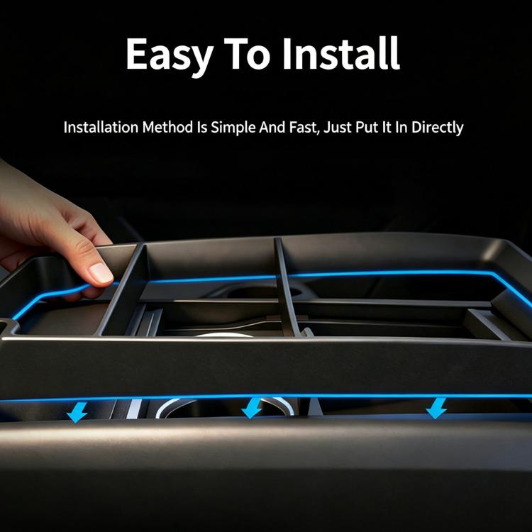 For Tesla Model Y / 3 / YL Center Console Storage Box Panel Frame
