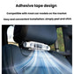 Black USB car seat cooling fan with adhesive-style mount, airflow blowing