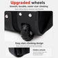 Black wheeled rolling backpack with smooth quiet wheels and stair-climbing design