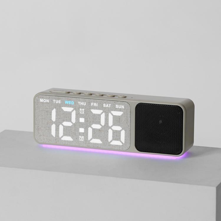 Bluetooth Speaker Digital Alarm Clock with Night Light Large LED Display Clock with Date, Dimmer and Dual Snooze Alarms