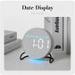 Aesthetic LED Digital Desk Clock Bedside Alarm Clock With Bottom Ambient Light, Countdown Timer, Date And Temperature