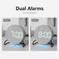 Aesthetic LED Digital Desk Clock Bedside Alarm Clock With Bottom Ambient Light, Countdown Timer, Date And Temperature