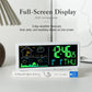 Wireless Weather Station Clock with Outdoor Sensor Digital Wall Clock Barometric Local Weather Forecast Bedside Alarm Clock