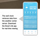 Wireless Weather Station Clock with Outdoor Sensor Digital Wall Clock Barometric Local Weather Forecast Bedside Alarm Clock