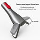 Vacuum bed dusting brush with 30° adjustable nozzle, dark gray and red button