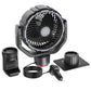 Portable car cooling fan kit with adjustable fan head and mounting accessories