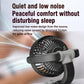 Low-noise car cooling fan, gray-and-black fan with curved clip mount