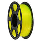 Yellow PETG 1.75mm filament spool on black reel