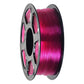 Magenta PETG 1.75mm filament spool on black reel