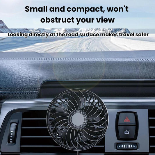 F4201 3-Speed Air Vent Quiet Fan Universal USB Mini Car Fan, F4201