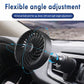 USB mini car fan with adjustable head angled for different vent directions