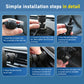 USB car vent fan installation steps with clip, hands, and USB connection