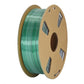 Dual-color metallic PLA filament spool, green shifting metallic on spool reel