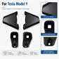 Black radiator frame support brackets with smooth molded edges and mounting pads.
