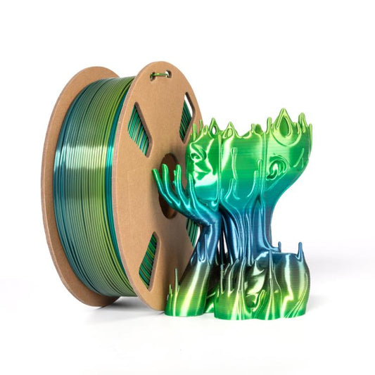 Silk Rainbow PLA Filament 1.75mm 1kg Spool Magic Color Shifting Shiny Gradient 3D Printing Material