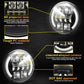 M4 7-Inch Quad Reflector Crescent Headlights For Jeep Wrangler
