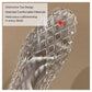 Clear jelly crystal sandal side view, textured hollow lattice toe cap