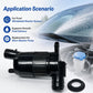 Windshield washer pump motor with rubber gasket ring for front washer system