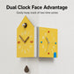wozoom Modern Corner Double Sided Wall Clock Silent House Shaped Decorative Clock, Cream White Medium, Cream White Large, Yellow Medium, Yellow Large, White Medium, White Large
