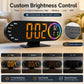 RGB Mirror Digital Alarm Clock With LED Night Light Temperature Week Display