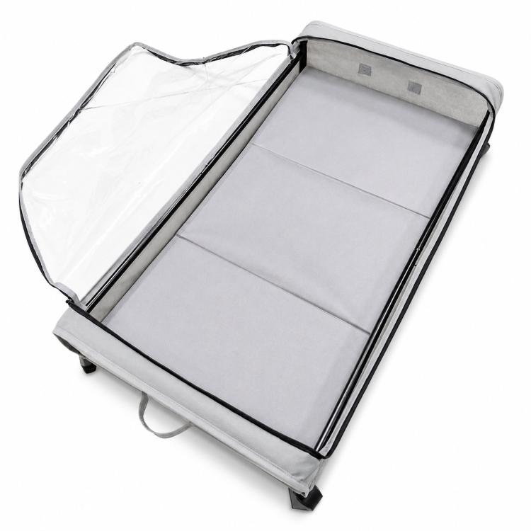 Underbed Storage Containers With Wheels Rolling Under Bed Organizer With Clear Lid