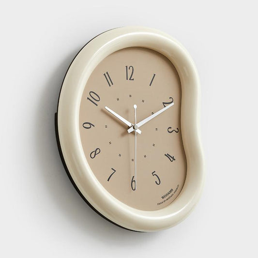 wozoom Living Room Modern Art Wall Clock Minimalist Cream Style Silent Decorative Clock, Flat Black, Framed Cream White, Framed Cream Brown, Framed Black, Dust-proof Cream White, Dust-proof Cream Brown, Dust-proof Black