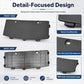 Rear bumper lower cover panel with curved OEM-style design and mounting hole alignment