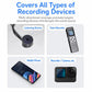 Black tissue box–style audio protection device with circular top and cord