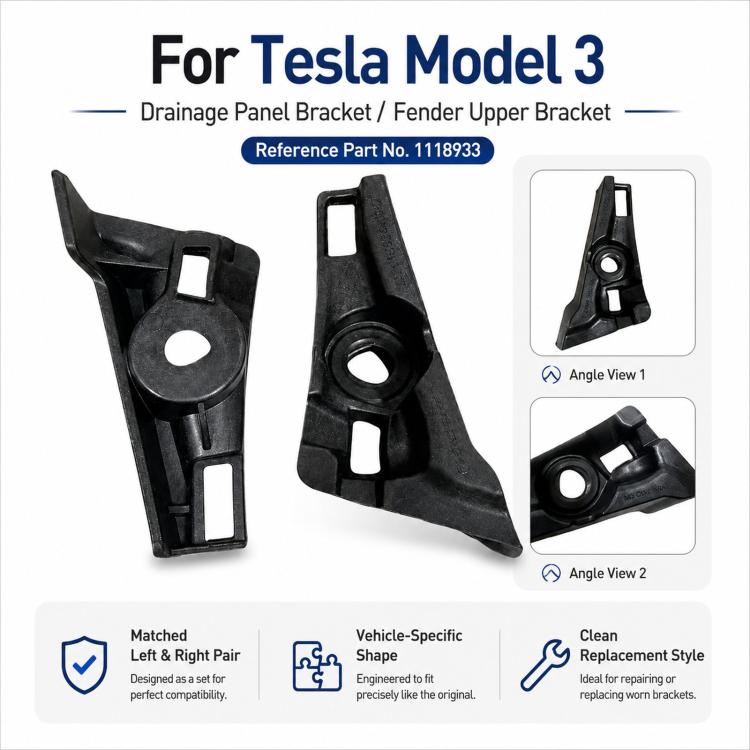 For Tesla Model 3 Air Deflector Bracket 1118933, Left, Right