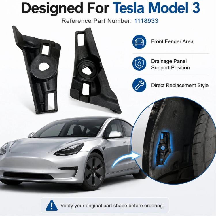 For Tesla Model 3 Air Deflector Bracket 1118933, Left, Right