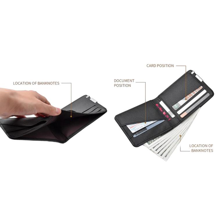 K3323 Men Short Multi-Card Slot Wallet Portable Slim & Minimalist Card Holder
