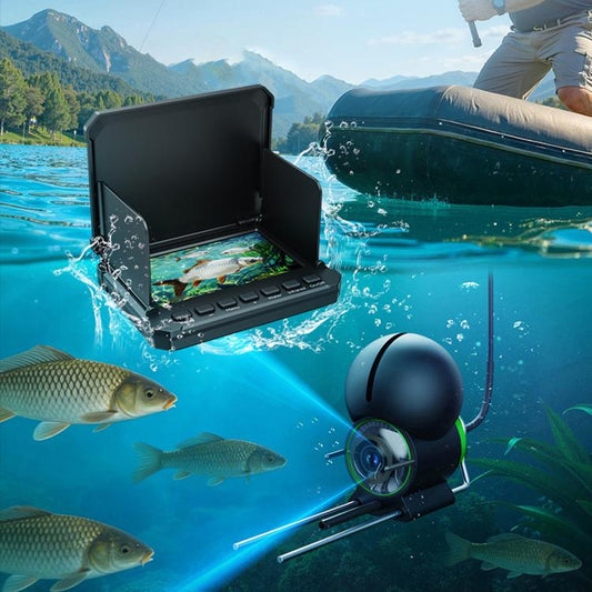 4.3 inch Fully Waterproof Screen + Fish Finder With Temperature & Depth Sensors HD Visual Underwater Fishing Probe, 15m, 20m, 30m