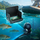 Portable waterproof fish finder screen and sonar probe with underwater cable
