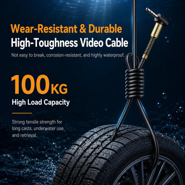 Durable waterproof video cable with gold connectors and heavy-duty strain relief