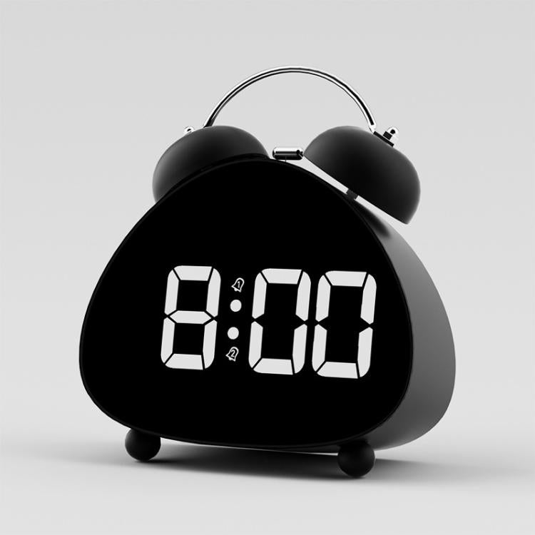 Retro Twin Bell Digital Alarm Clock Super Loud Mechanical Bell-Ringing LED Desk Clock With Backlight