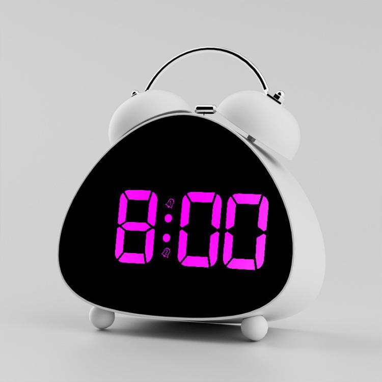 Retro Twin Bell Digital Alarm Clock Super Loud Mechanical Bell-Ringing LED Desk Clock With Backlight
