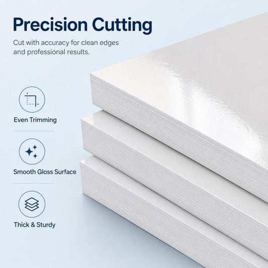 50 Sheets 300gsm A3 High Glossy Inkjet Photo Paper Heavyweight Single-Sided Quick Dry Cast Coated Paper